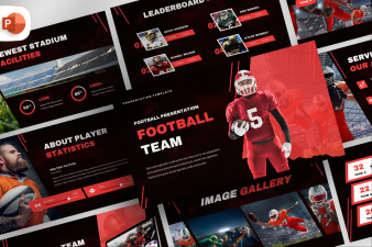 Dark Modern Football Team Presentation Template